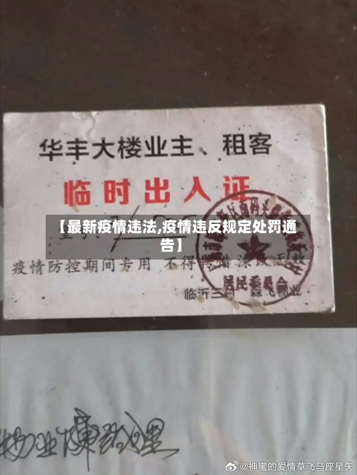 【最新疫情违法,疫情违反规定处罚通告】