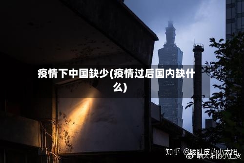 疫情下中国缺少(疫情过后国内缺什么)