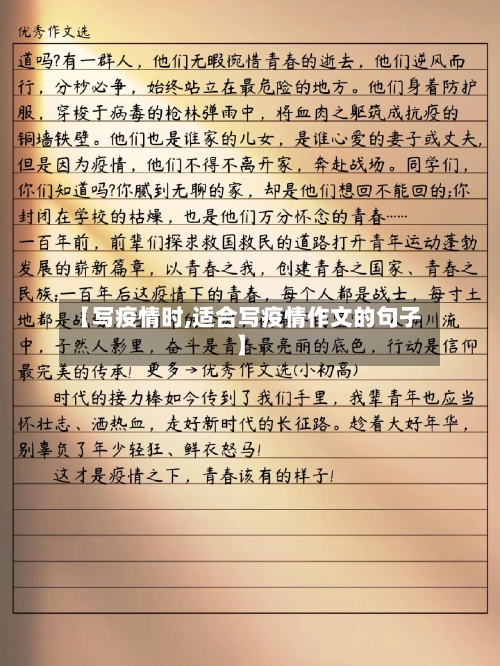 【写疫情时,适合写疫情作文的句子】-第3张图片