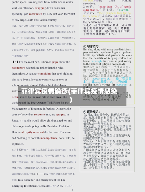 菲律宾疫情确疹(菲律宾疫情感染)-第2张图片